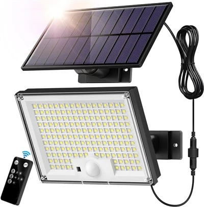 Zidna svjetla na solarni pogon IP65 172LED senzor pokreta za daljinsko upravljanje
